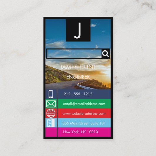 アンドロイド風　エンジニア名刺 名刺 (正面)