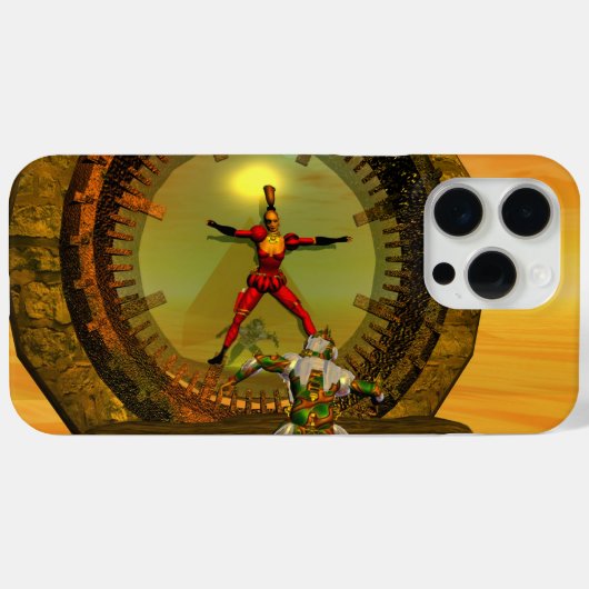 アンドロイド・クセニアがタイタンSFに出会う Case-Mate iPhoneケース (裏面 (横))