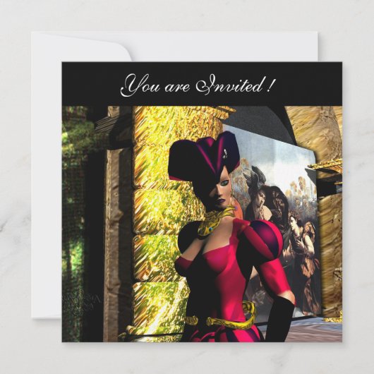 アンドロイド・バレエ - ゼニア イン・オービター , 黒赤 招待状 (正面)