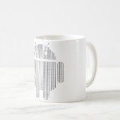 アンドロイド---Asciiの黒 コーヒーマグカップ (正面右)