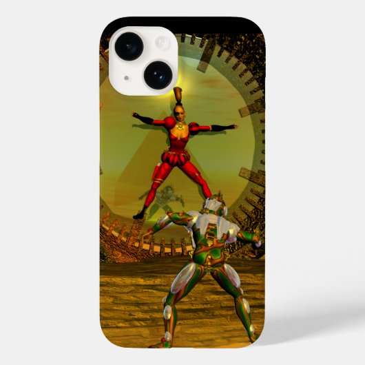 アンドロイドXENIAがサイボーグタイタンSFに出会う Case-Mate iPhoneケース (裏面)
