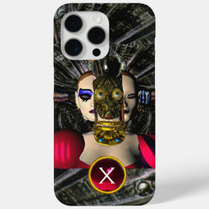 アンドロイドXENIA宇宙船パイロット、ジェムモノグラムSci fi iPhone 15 Pro Maxケース