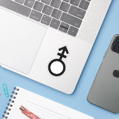 アンドロジニアス・ジェンダーシンボル シール (ノートパソコンとiPhone)