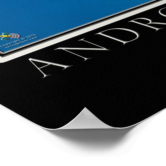 アンドロスアイランドバハマ宇宙衛星アート ポスター (角)