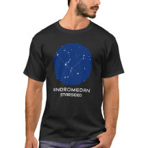 アンドロメダのスターシードTシャツ | ダークギャラクティックTee