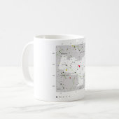 アンドロメダの星システム星座の図表 コーヒーマグカップ (正面左)