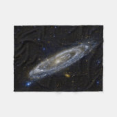 アンドロメダ銀河系星空 フリースブランケット (正面(横))