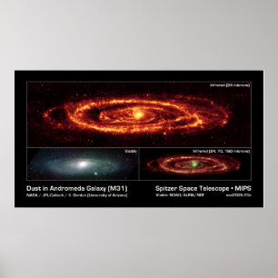 アンドロメダ銀河系(M31) – スピッツァー宇宙 ポスター