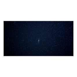 アンドロメダ銀河 真夜中の青い星空の夜 ポスター