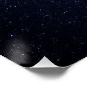 アンドロメダ銀河 真夜中の青い星空の夜 ポスター (コーナー)