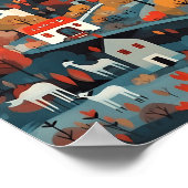 アンド魅力的クアイントスカンジビレッジアート ポスター (角)