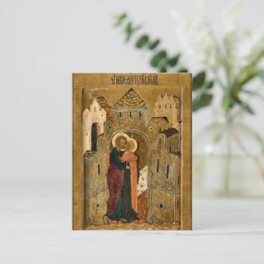 アンナとヨアヒム正統のアイコンの会合 ポストカード (スタンド正面)