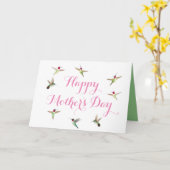 アンナのハチドリの母の日 カード (黄色い花)