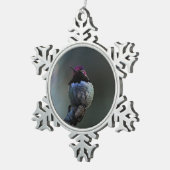 アンナのハチドリ スノーフレークピューターオーナメント (右)