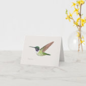 アンナのハミングバードグリーティングカード カード (黄色い花)