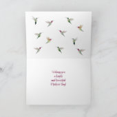 アンナのハミングバードハート母の日 カード (内部)