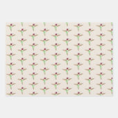 アンナのハミングバードパターン ラッピングペーパーシート (正面)