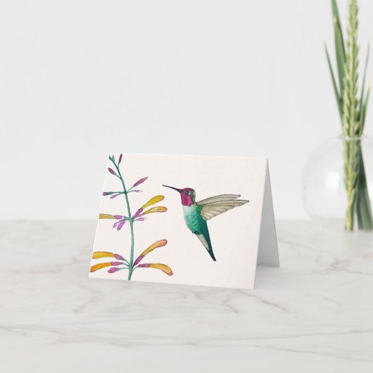 アンナのハミングバード サンキューカード (正面)