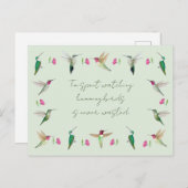 アンナのハミングバード ポストカード (正面/裏面)