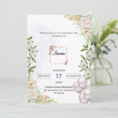 アンナの誕生日招待状カード 招待状 (スタンド正面)