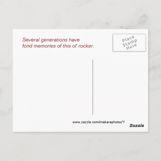 アンナアンティークロッカーカスタマイズ-  ポストカード (裏面)