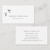 アンナズハミングバードビジネスカード 名刺 (正面/裏面)