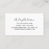 アンナズハミングバードビジネスカード 名刺 (裏面)