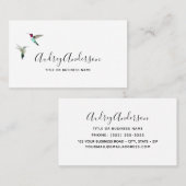 アンナズハミングバードビジネスカード 名刺 (正面/裏面)