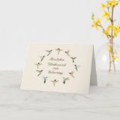 アンナズハミングバード誕生日カード カード (黄色い花)