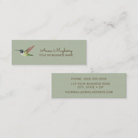 アンナズハミングバード スキニー名刺 (正面/裏面)