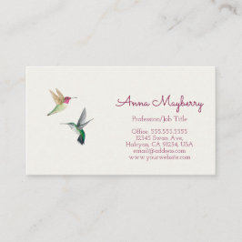 アンナズハミングバード 名刺