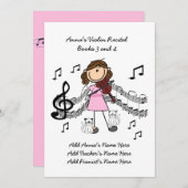 アンナズバイオリンリサイタル招待状カード 招待状 (正面/裏面)