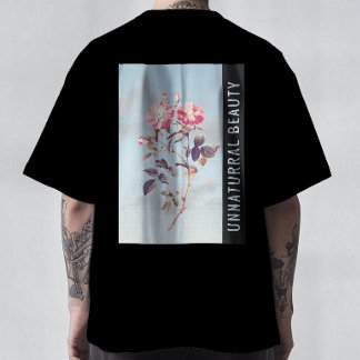 アンナチュラルビューティーモダンヴィンテージローズアートTシャツ Tシャツ