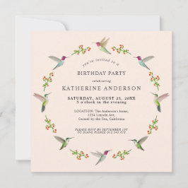 アンナハチドリの誕生日招待状