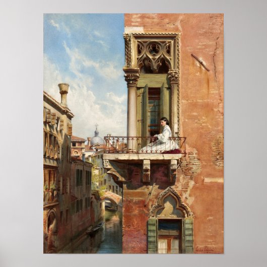 アンナパッシーニオンザバルコニーbyルートヴィヒ・パッシーニ ポスター (正面)