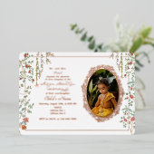 アンナパラシャン初の稲作式フローラ写真 箔招待状 (立ち正面)