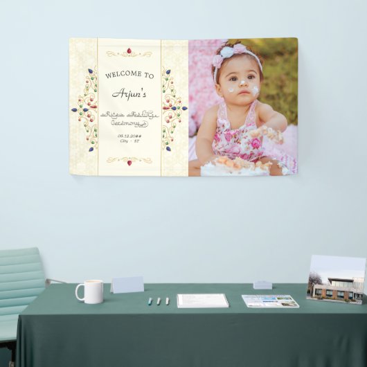 アンナパラシャン初めての稲作写真歓迎 横断幕 (トレードショー)