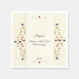 アンナパラシャン最初の米式の写真ウェルカムサイン スタンダードカクテルナプキン