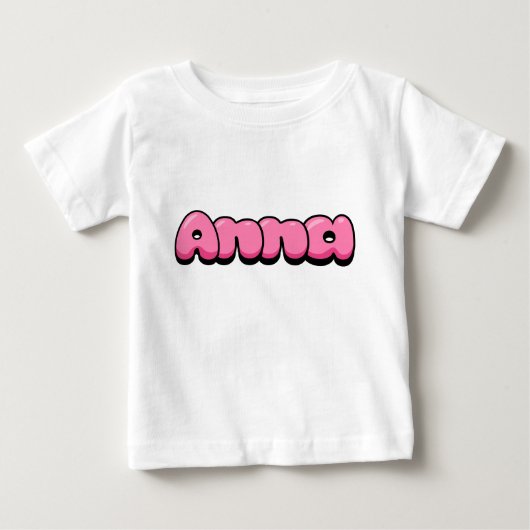 アンナピンクベビーTシャツ ベビーTシャツ (正面)