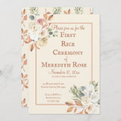 アンナプラシャンファーストライスセレモニーフローラ 招待状 (正面/裏面)