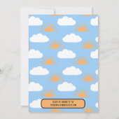 アンナプラシャン ベンガル語 初めての食事 青い蝶 招待状 (裏面)