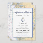 アンナポリス ダスティーブルー #海軍 #エンゲージメントパーティ 招待状 (正面/裏面)