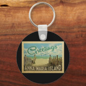 アンナマリアアイランドビーチヴィンテージトラベル キーホルダー (正面)