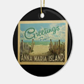 アンナマリアアイランドビーチヴィンテージトラベル セラミックオーナメント (左)