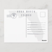 アンナマリアアイランドフロリダビーチレトロサンセット60s ポストカード (裏面)