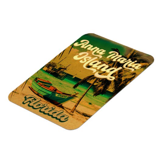 アンナマリアアイランドフロリダビーチレトロ土産60s マグネット (左側)