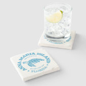 アンナマリア島（ウミガメ） ストーンコースター (横)