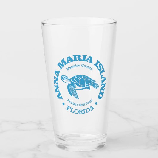 アンナマリア島（ウミガメ） タンブラーグラス (正面)