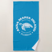 アンナマリア島（ウミガメ） ビーチタオル (正面)