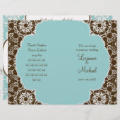 アンナリーゼダマスク – フォーマル結婚式 プログラム (正面/裏面)